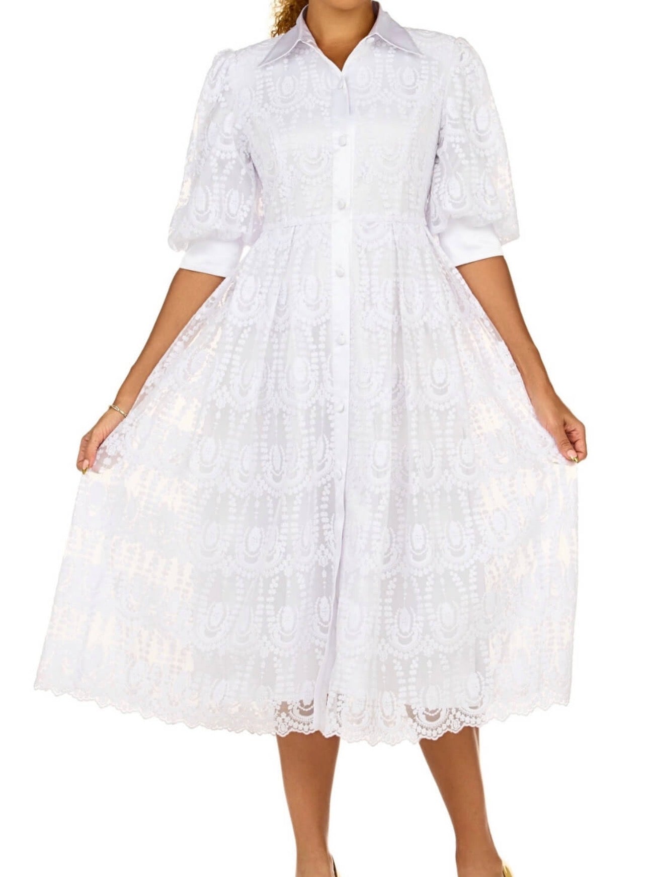D1691 (relaxing wearing dress)